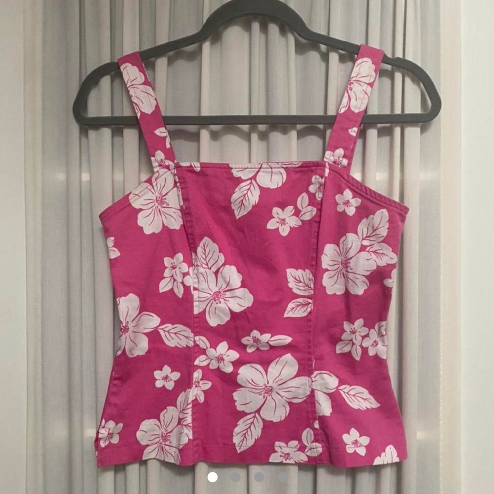Y2k Hibiscus Print tank!